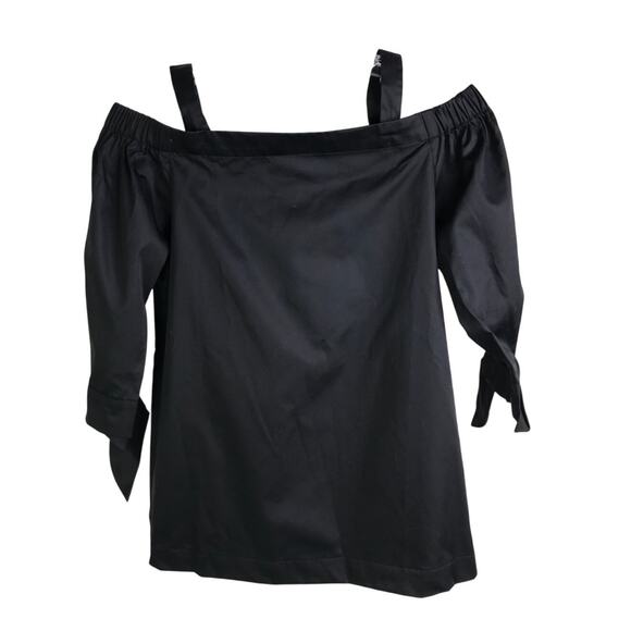 Tyler Boe Top Womens XS Black Off Shoulder Detachable Strap Tie Wrist NWT - Picture 3 of 11